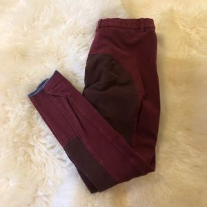 Full seat maroon breeches